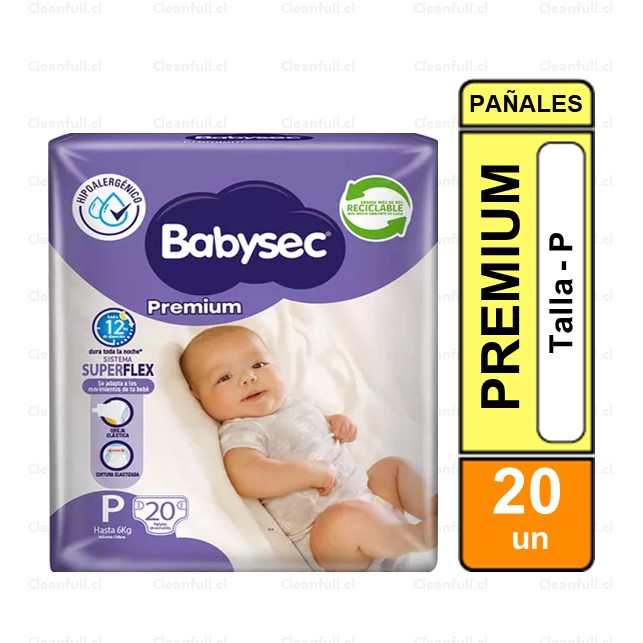 PAÑALES BABYSEC PREMIUM P 20