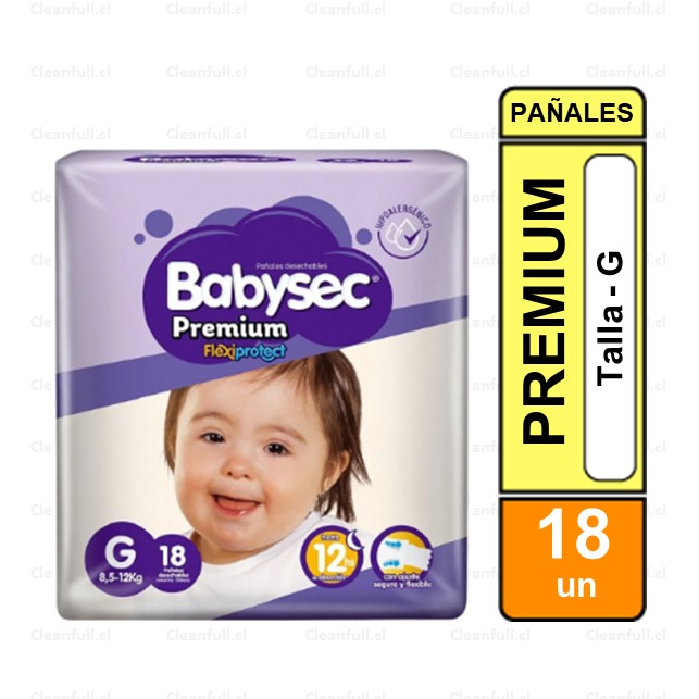 PAÑALES BABYSEC PREMIUM G 18