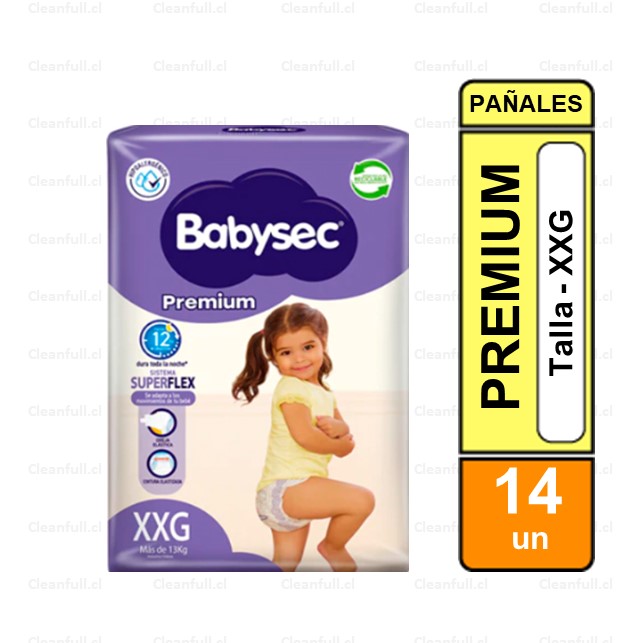 PAÑALES BABYSEC PREMIUM XXG 14