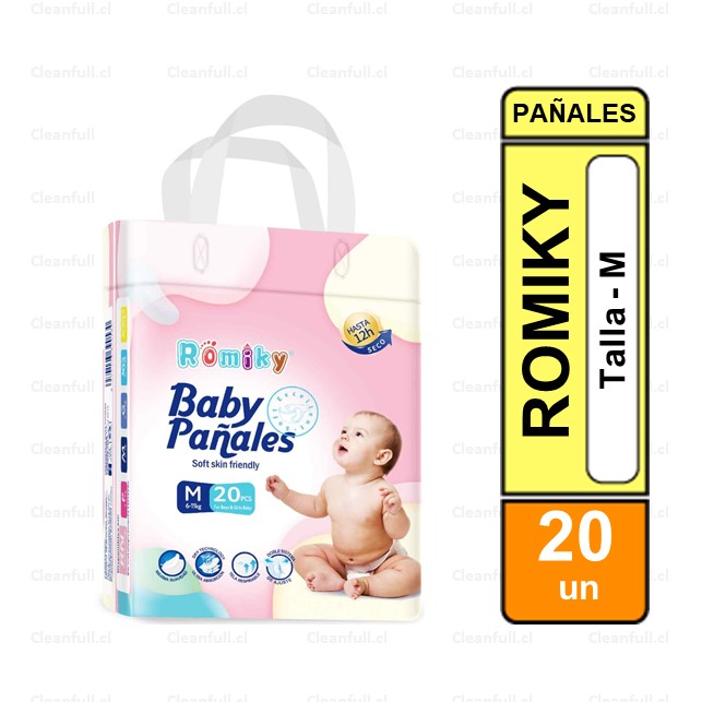 PAÑALES ROMIKY M 20 UN