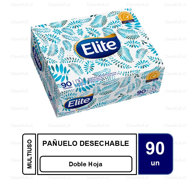 PAÑUELOS ELITE DESECHABLES DOBLE HOJA 90 UN