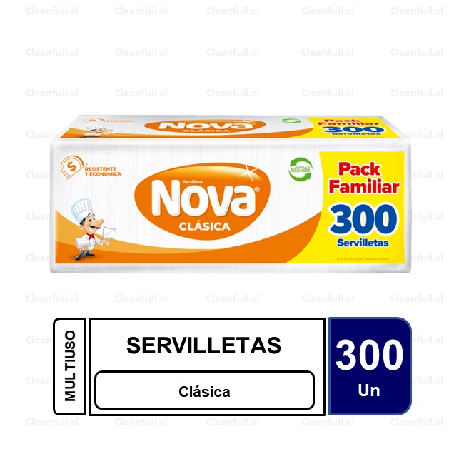 SERVILLETA CLASICA NOVA  300UN