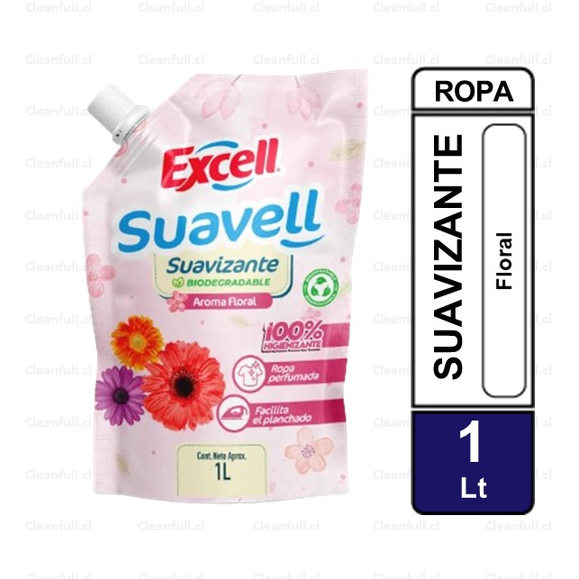 SUAVIZANTE EXCELL SUAVELL BIODEGRADABLE FLORAL 1 L