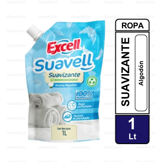 SUAVIZANTE EXCELL SUAVELL BIODEGRADABLE ALGODON 1L