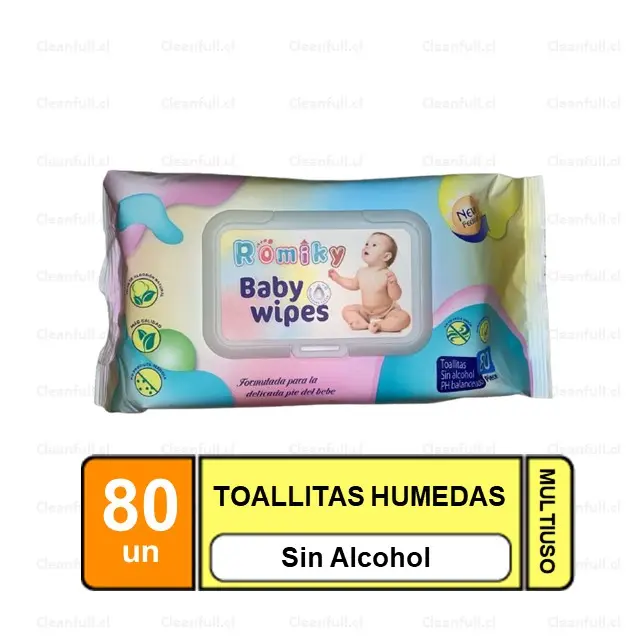 TOALLAS HUMEDAS ROMIKY SIN ALCOHOL 80 UN