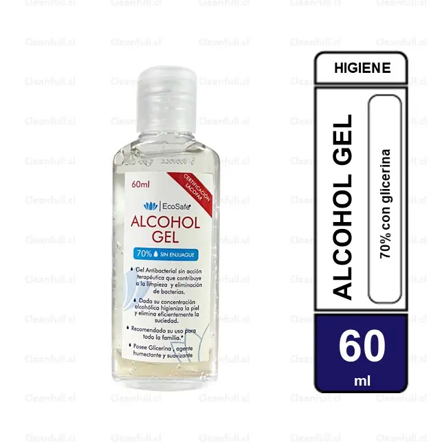 ALCOHOL GEL 70% ECOSAFE 60 ML