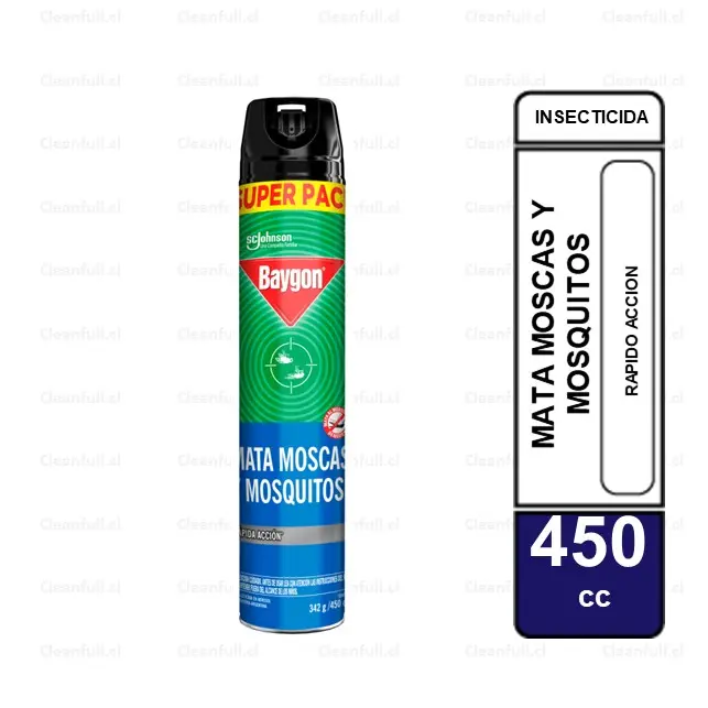 INSECTICIDA BAYGON MATA MOSCAS Y MOSQUITOS 450 CC