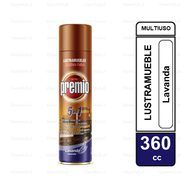 LUSTRAMUEBLES PREMIO 5 EN 1 AEROSOL LAVANDA 360ML