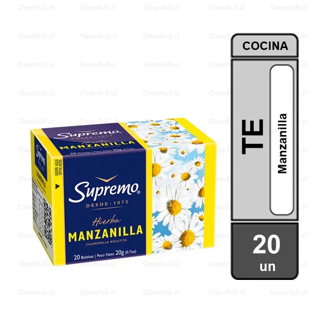 TE SUPREMO MANZANILLA 20 BOLSITAS