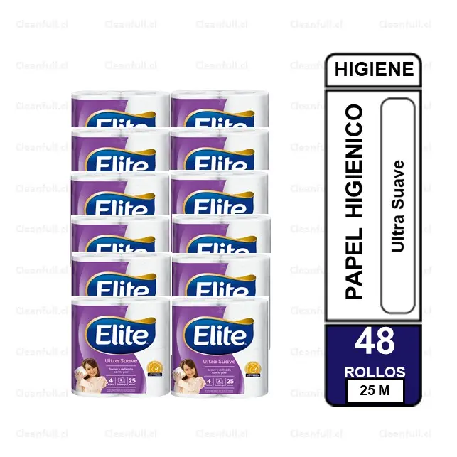 MANGA PAPEL HIGIENICO ELITE DH 48 ROLLOS 25 MT