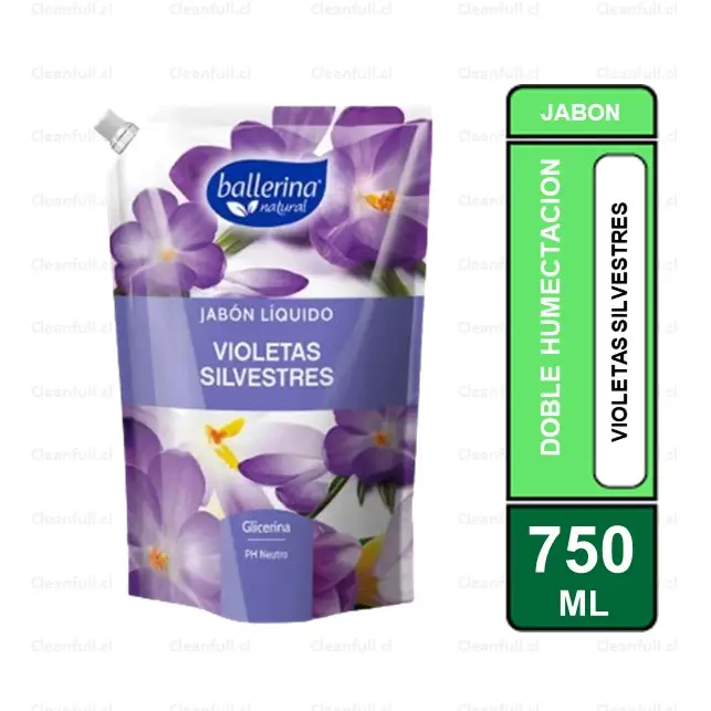 JABON LIQUIDO GLICERINA BALLERINA VIOLETAS SILVESTRES 750 ML