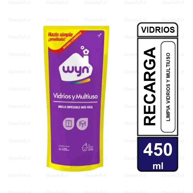 RECARGA LIMPIAVIDRIOS WYN MULTIUSO 450 ML