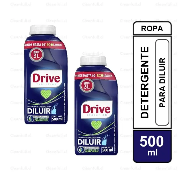 DETERGENTE LIQUIDO DRIVE PARA DILUIR 500ML PACK X2