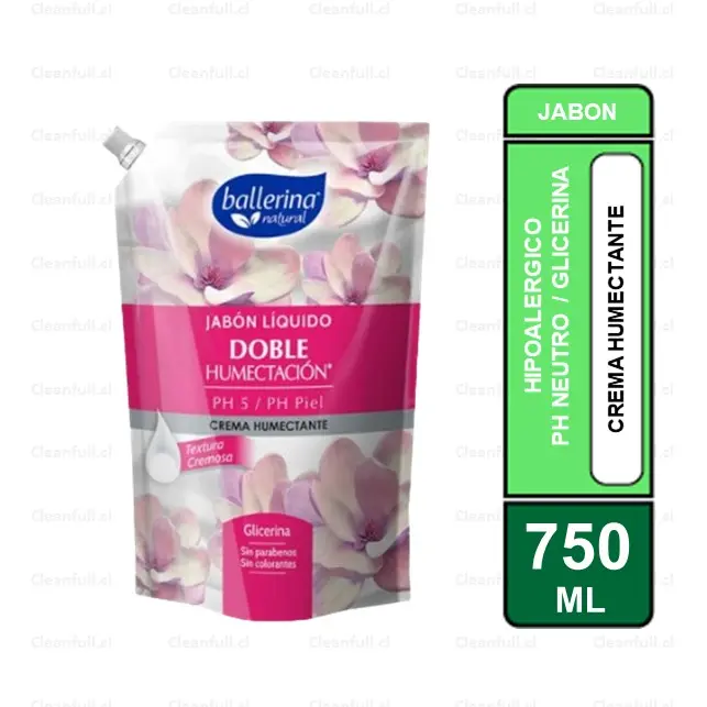 JABON LIQUIDO BALLERINA CREMA HUMECTANTE 750 ML