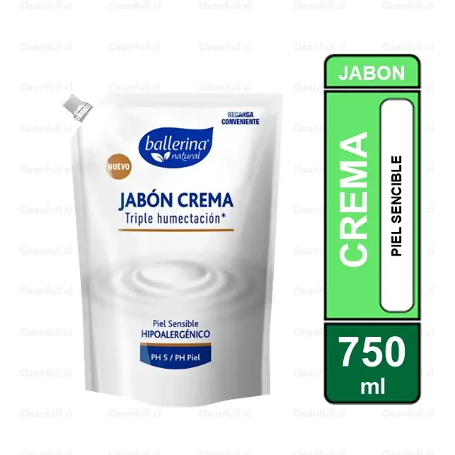 JABON BALLERINA DOYPACK PIEL SENSIBLE 750 ML