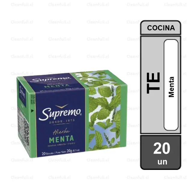 TE SUPREMO DE MENTA 20 BOLSAS