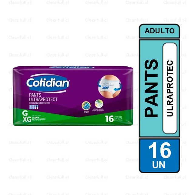 PAÑALES PANTS COTIDIAN G/XG 16 UN