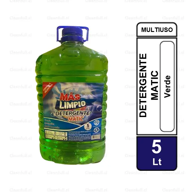 DETERGENTE MAS LIMPIO MATIC VERDE 5 LT