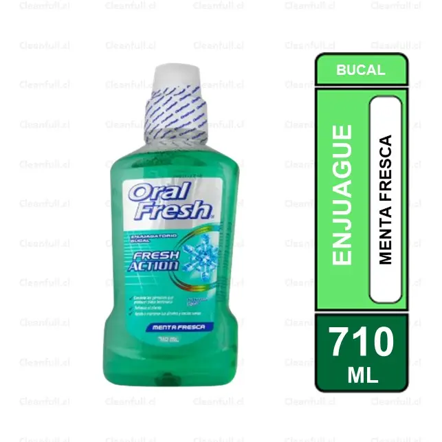 ENJUAGUE BUCAL ORAL FRESH  MENTA FRESCA 710 ML