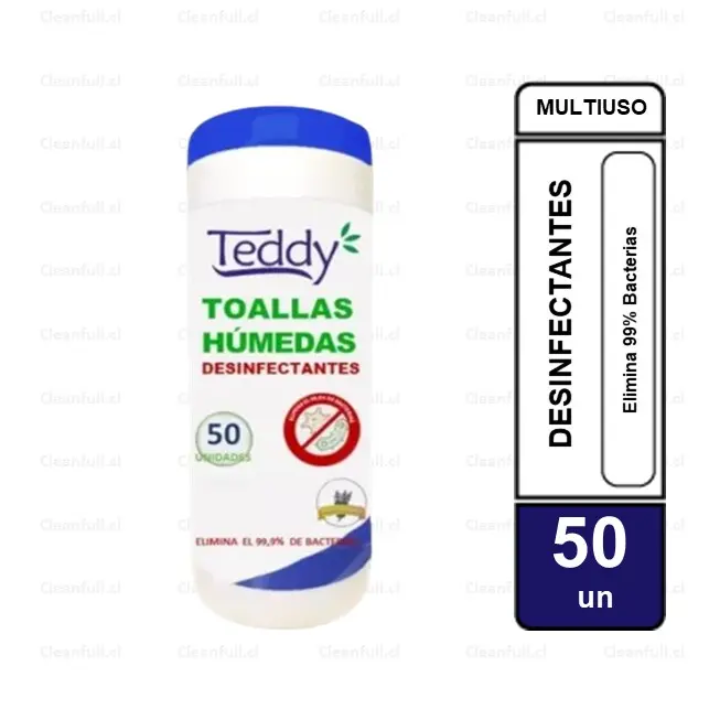 TOALLAS HUMEDAS TEDDY DESINFECTANTES 50 UN 