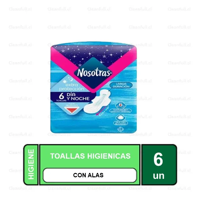 TOALLA HIGIENICA NOSOTRAS DIA/NOCHE 6 UN 