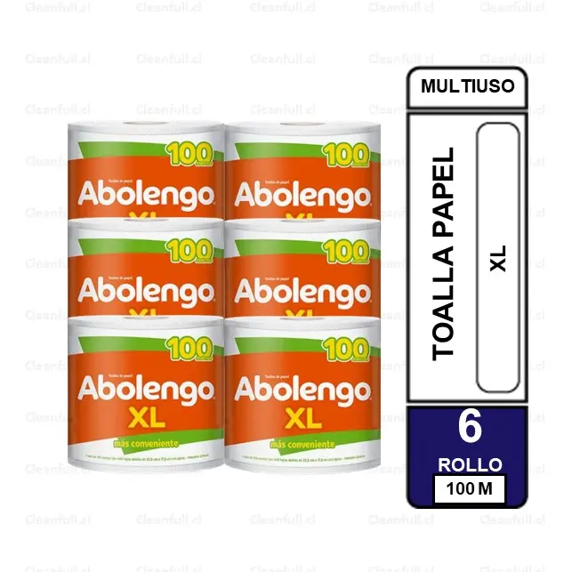 MANGA TOALLA DE PAPEL ABOLENGO DH  XL 6 ROLLOS 100 MT
