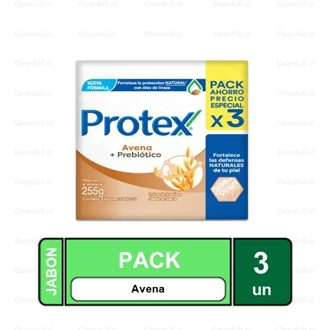 JABON BARRA PROTEX AVENA 85 G 3 UN
