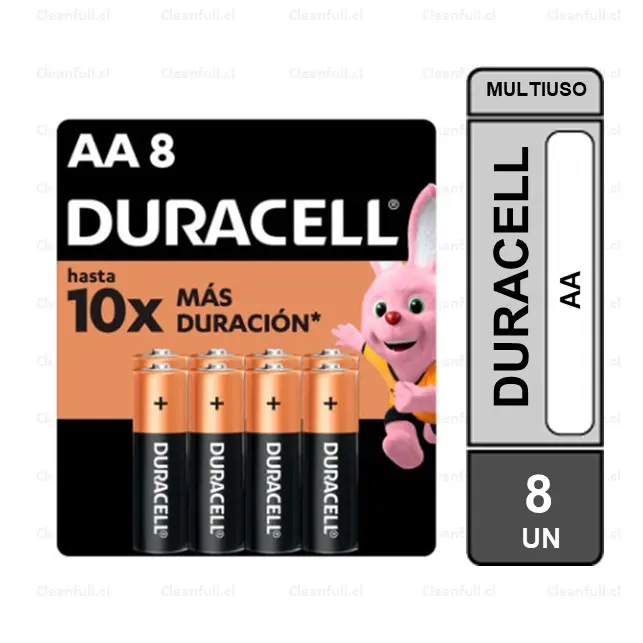 PILAS ALCALINAS DURACELL AA 8 UN