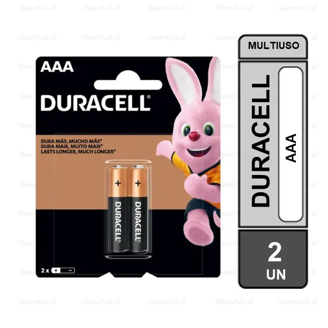 PILAS ALCALINAS DURACELL AAA 2 UN
