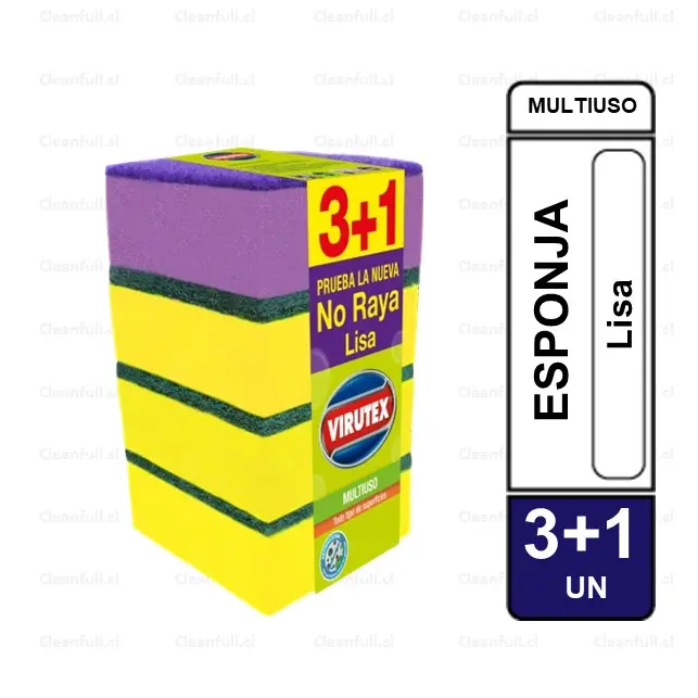 ESPONJA LISA VIRUTEX 3+1 UN