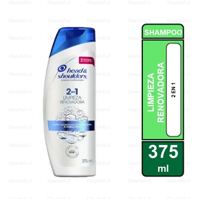 SHAMPOO HEAD&SHOULDERS LIMPIEZA RENOVADORA 2 EN 1  375ML