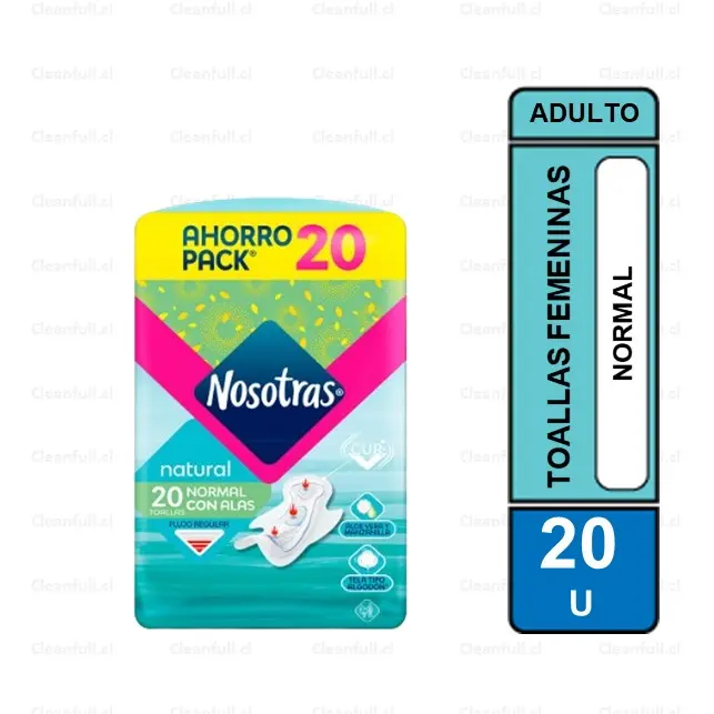 TOALLA HIGIENICA NOSOTRAS EXTRA SUAVE AHORRO PACK 20 UNI