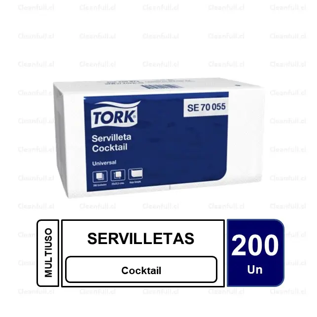 SERVILLETA TORK HS COCKTAIL 200 UN 23 X 22,5 CM