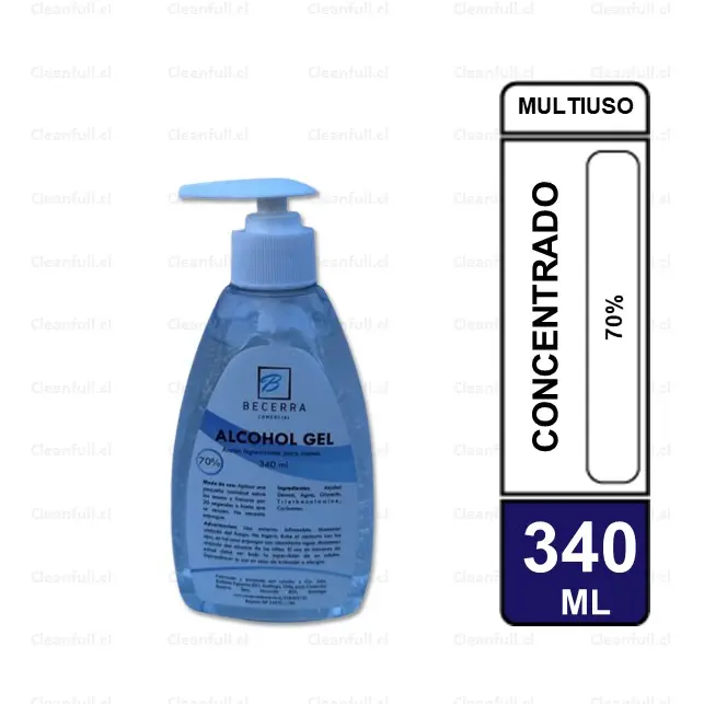 ALCOHOL GEL 340 ML CON DOSIFICADOR