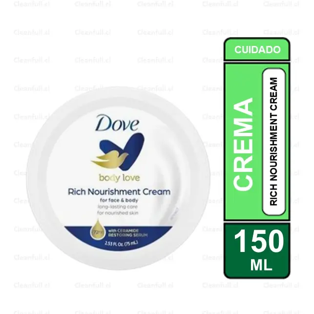 CREMA CORPORAL DOVE RICH NOURISHMENT ROSTRO Y CUERPO 150 ML 