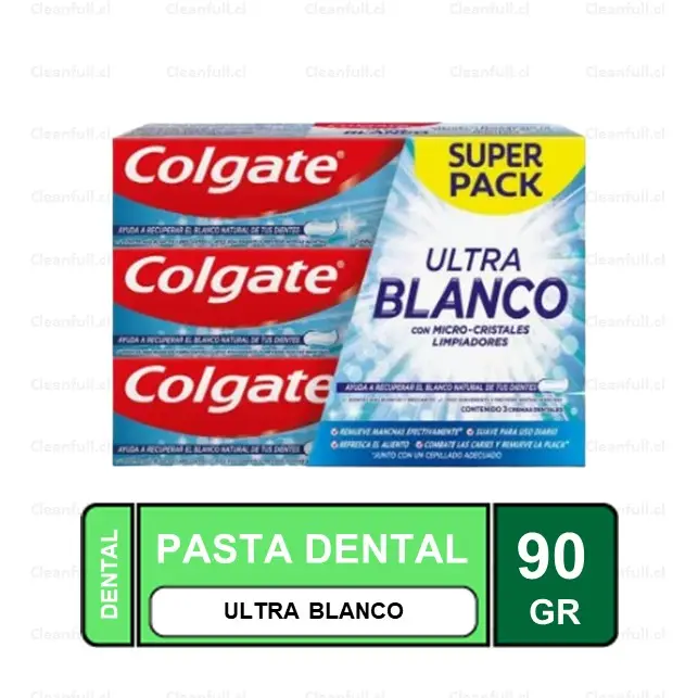 SUPER PACK COLGATE ULTRA BLANCO 3 UN 90 GR