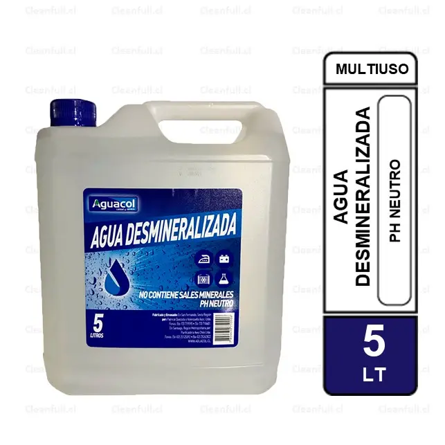 AGUA DESMINERALIZADA AGUACOL 5 LT