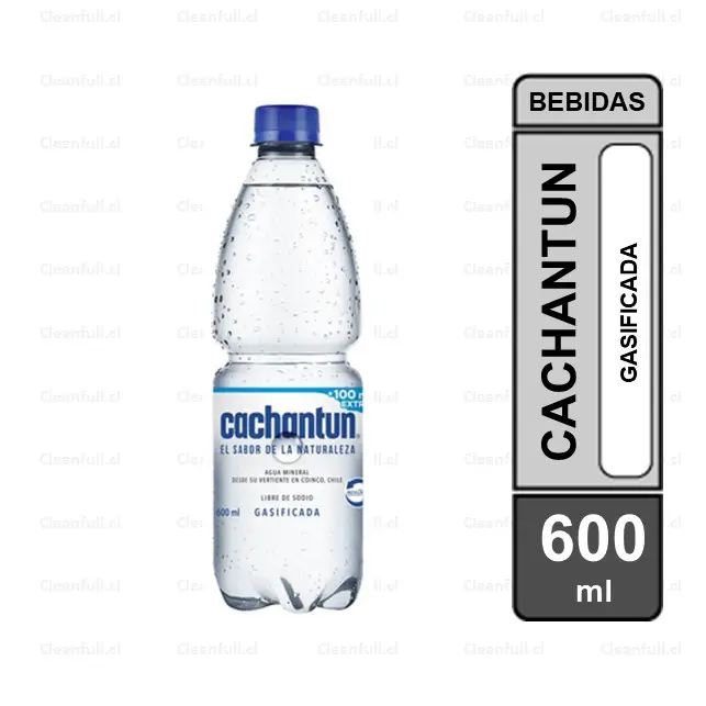 AGUA MINERAL CACHANTUN CON GAS 600ML 