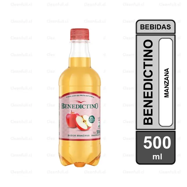 AGUA SABORIZADA BENEDICTINO MANZANA 500ML 