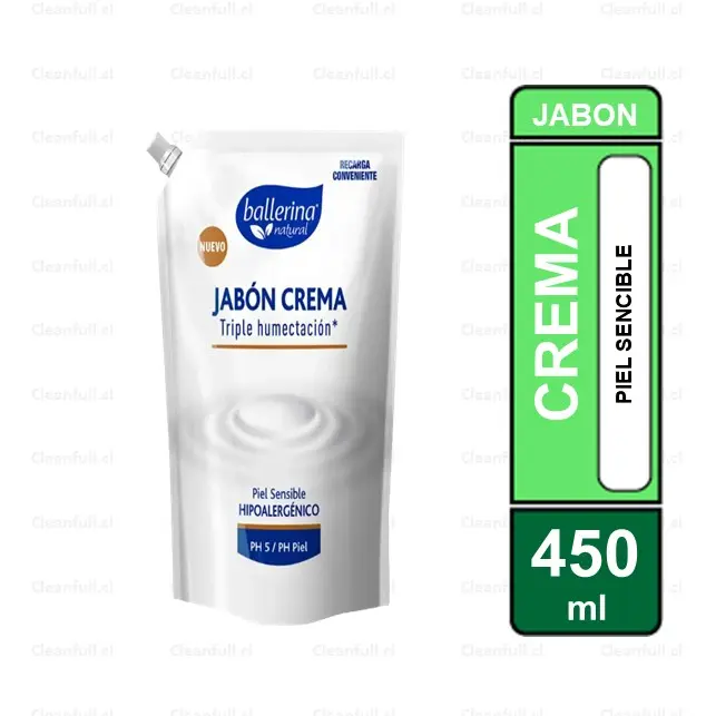 JABON BALLERINA DOYPACK PIEL SENSIBLE 450 ML