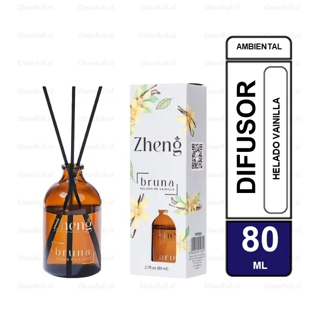 DIFUSOR AROMATIZANTE ZHENG HOME BRUNA HELADO VAINILLA 80 ML  