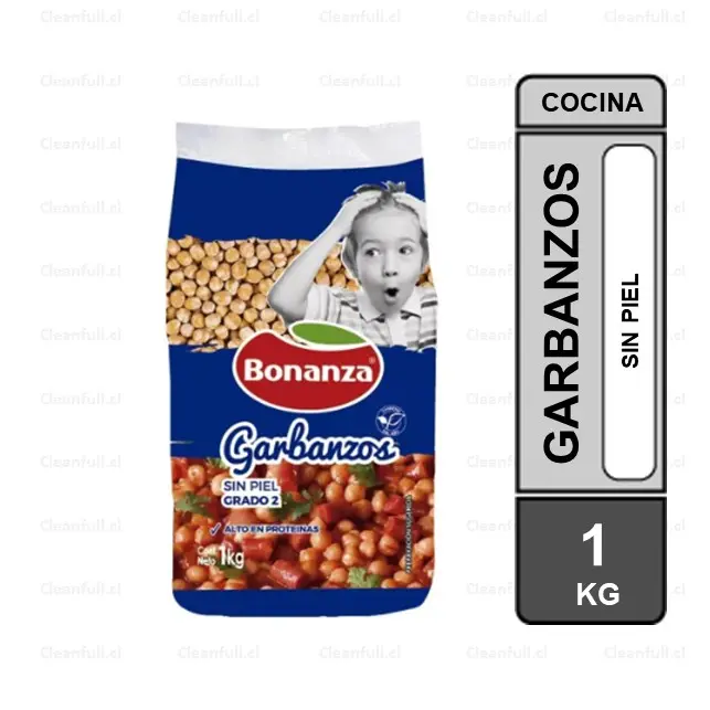 GARBANZOS SIN PIEL BONANZA 1 KG