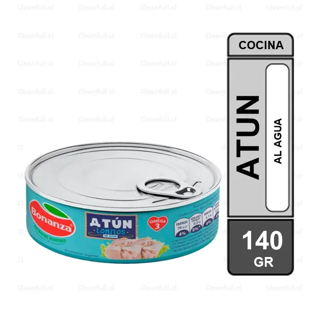 ATUN BONANZA EN LOMITOS AL AGUA  140 GR