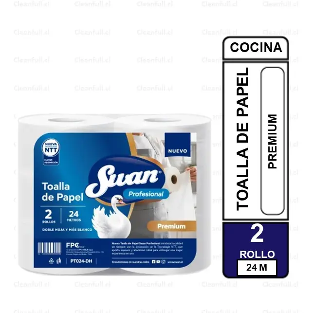 TOALLA DE PAPEL DH SWAN PREMIUM 2 UN 24 M