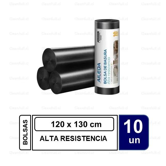 BOLSA BASURA AILEDA 120 X 130 ALTA RESISTENCIA 10 UN