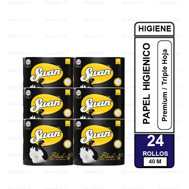 MANGA PAPEL HIGIENICO TRIPLE HOJA SWAN PREMIUN  24UN 40M