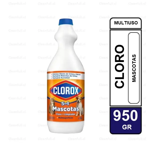 CLOROX MASCOTAS CLORO + LIMPIADOR MULTISUPERFICIES 950 GR