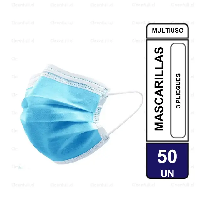 CAJA MASCARILLA 3 PLIEGUES  50UNI VARIEDAD DE COLORES