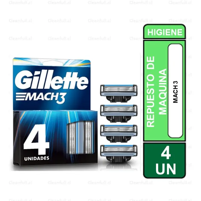 REPUESTO PARA MAQUINA DE AFEITAR GILLETTE MACH3 4 UN
