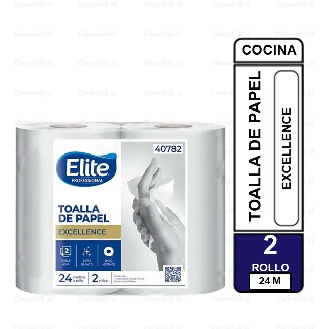 TOALLA DE PAPEL ELITE EXCELLENCE DH 2 ROLLOS 24MT  40782
